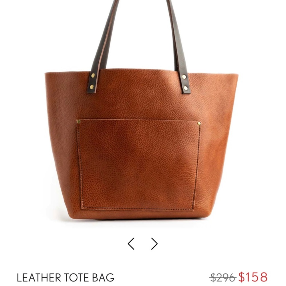 Portland Leather Tote in the color Sedona-like new condition